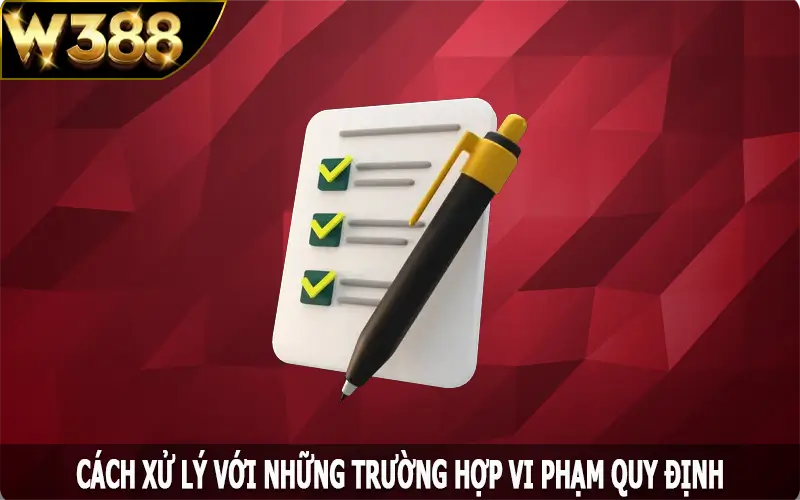 Cách xử lý với những trường hợp vi phạm quy định