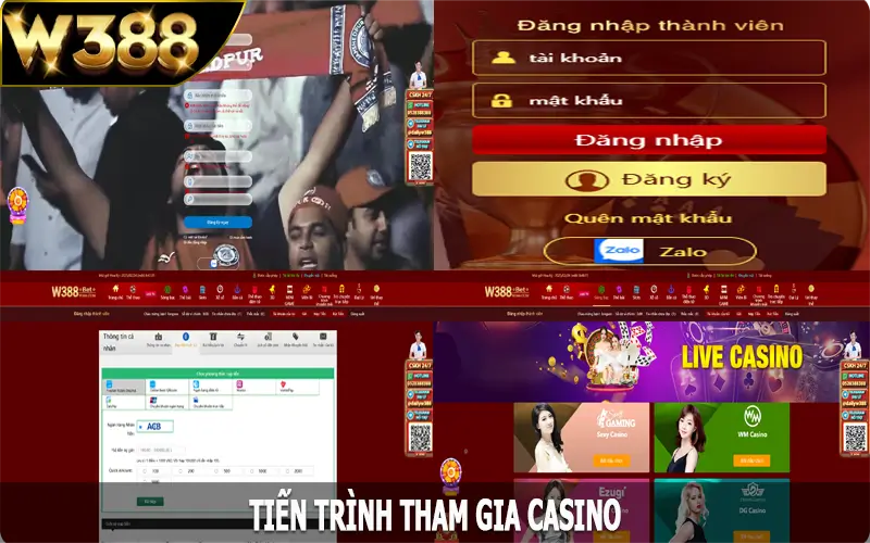 Tiến trình tham gia casino W388 cụ thể